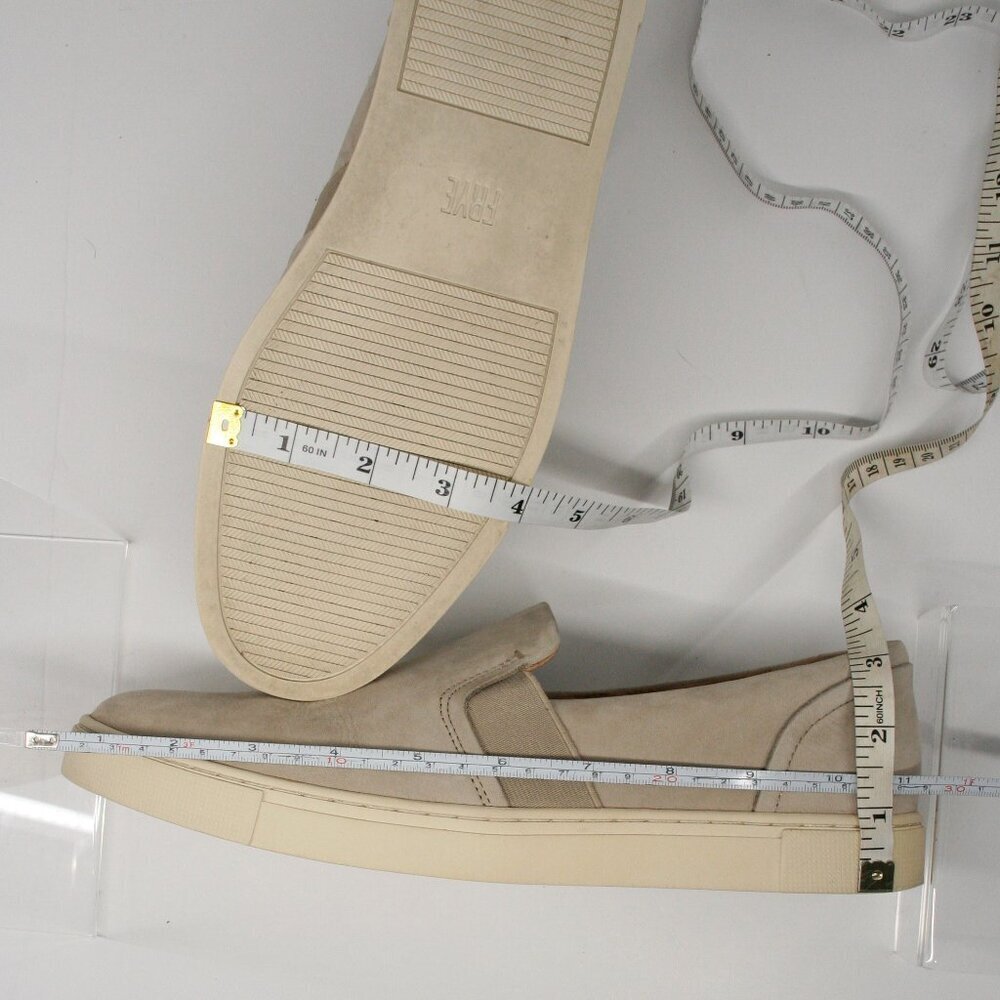 Frye Ivy Suede Leather Slip On Casual Women's Sneakers Shoes Beige Taupe Sz 10 - Picture 12 of 15